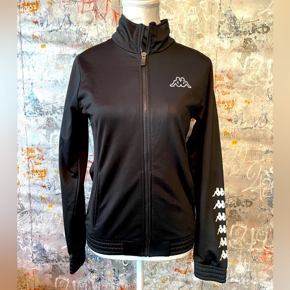 KAPPA Zip Up Black Jacket Size Small